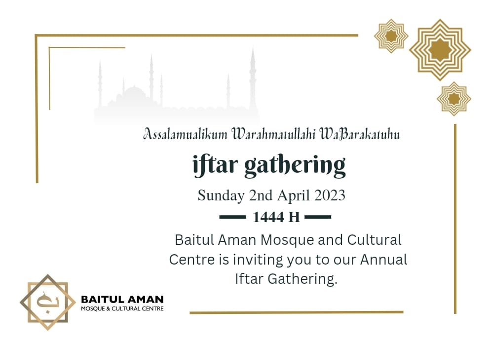 Iftar gathering! Sunday 2nd April 2023.