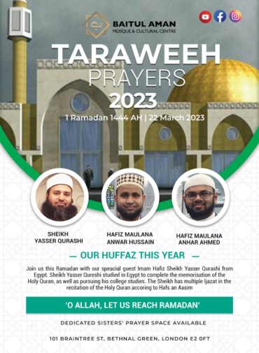 Taraweeh Prayers 22 March 2023